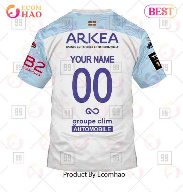 Personalized Top14 Aviron Bayonnais Rugby 2223 3D Hoodie