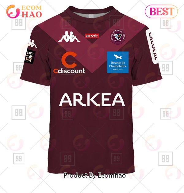 Personalized Top14 Bordeaux Begles Rugby 2223 3D Hoodie