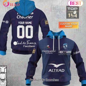 Personalized Top14 Montpellier Herault Rugby 2223 3D Hoodie
