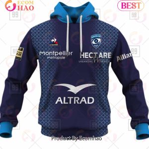 Personalized Top14 Montpellier Herault Rugby 2223 3D Hoodie