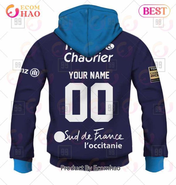 Personalized Top14 Montpellier Herault Rugby 2223 3D Hoodie