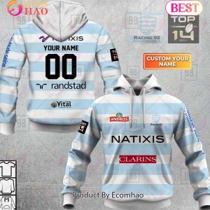 Personalized Top14 Racing 92 Rugby 2223 3D Hoodie