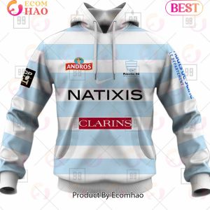 Personalized Top14 Racing 92 Rugby 2223 3D Hoodie