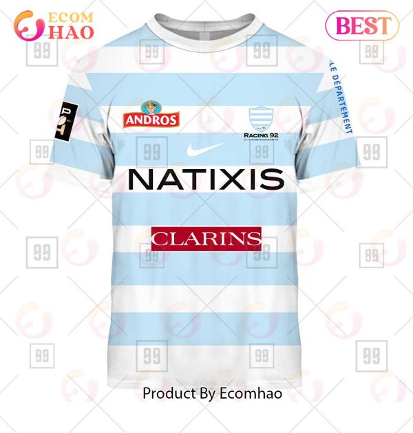 Personalized Top14 Racing 92 Rugby 2223 3D Hoodie