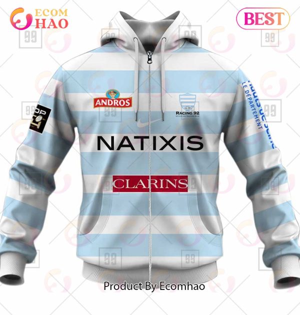 Personalized Top14 Racing 92 Rugby 2223 3D Hoodie