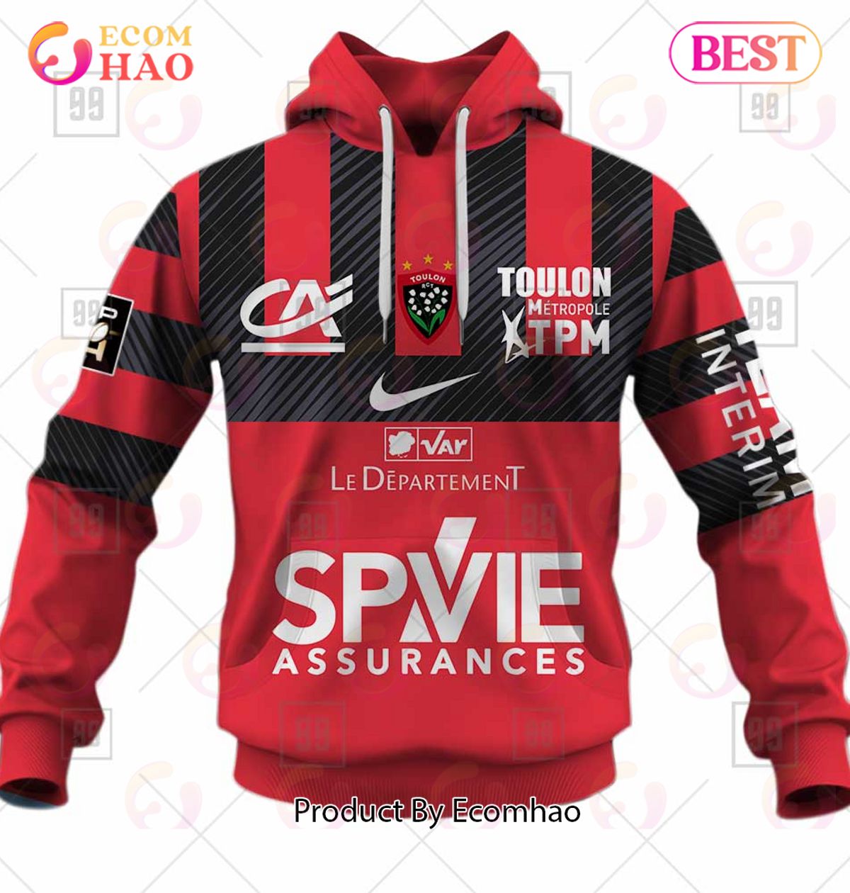 Personalized Top14 RC Toulonnais Rugby 2223 3D Hoodie