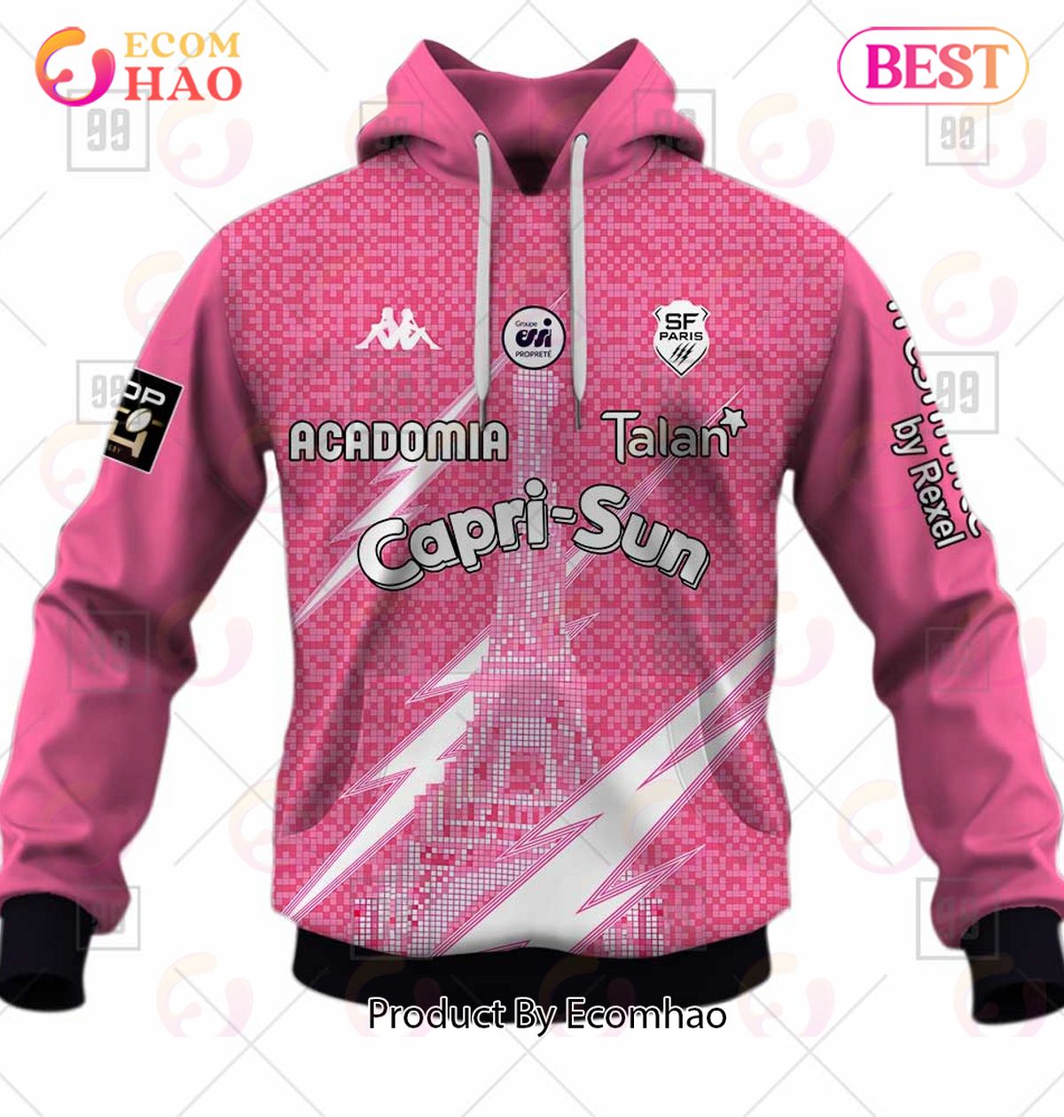 Personalized Top14 Stade Francais Paris Rugby 2223 3D Hoodie