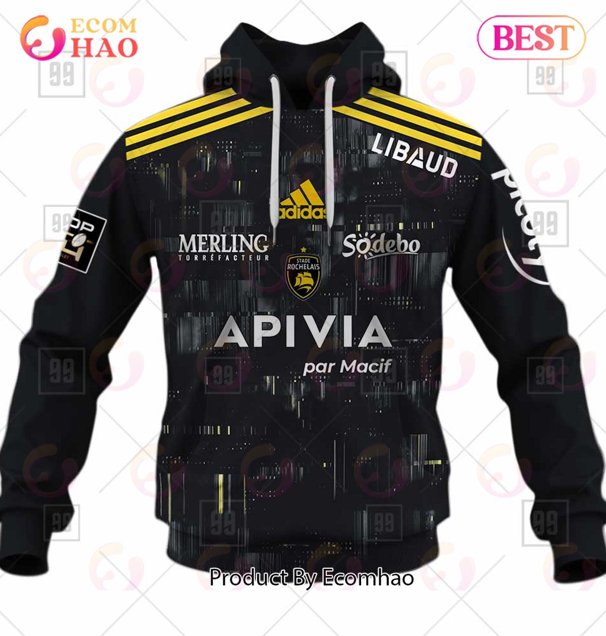 Personalized Top14 Stade Rochelais Rugby 2223 3D Hoodie