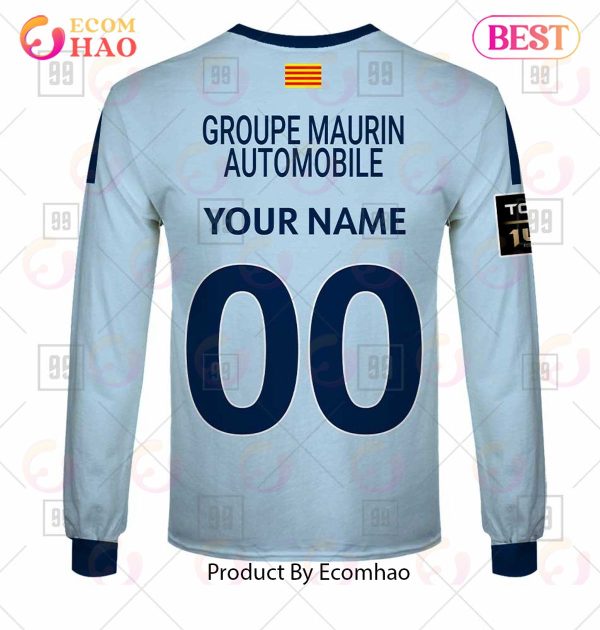 Personalized Top14 USA Perpignan Rugby 2223 3D Hoodie