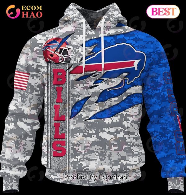 NFL Buffalo Bills Camo US 3D Hoodie