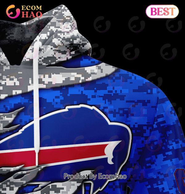 NFL Buffalo Bills Camo US 3D Hoodie