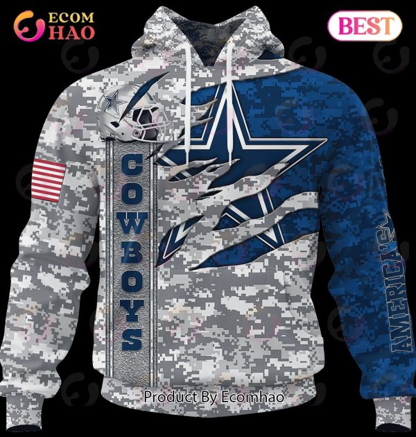 NFL Dallas Cowboys Camo US 3D Hoodie