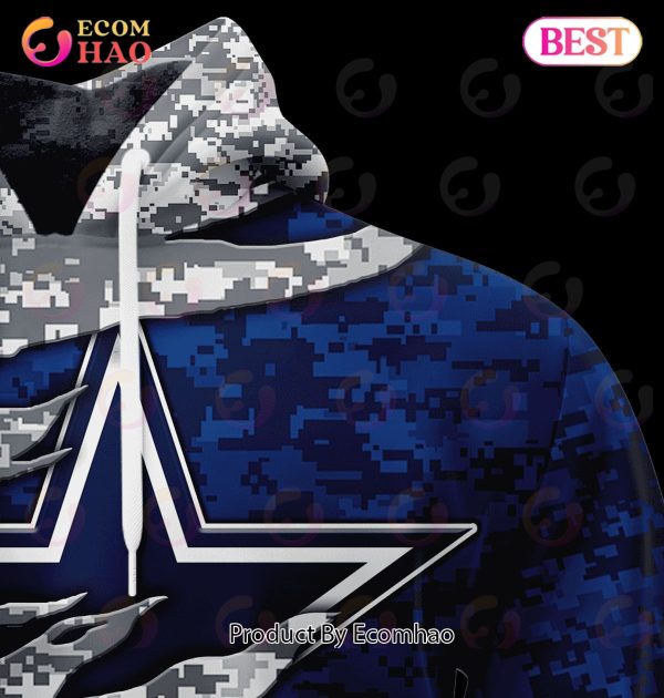 Dallas Cowboys Nfl Navy Camoflage 3D Hoodie - Peto Rugs