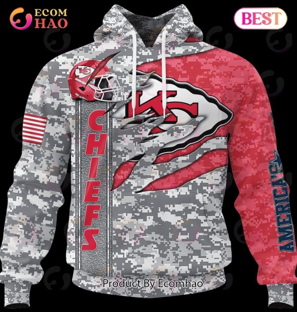 NFL Kansas City Chiefs Camo US 3D Hoodie