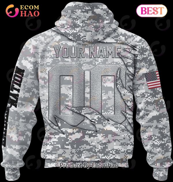 NFL Las Vegas Raiders Camouflage Skull 3D Hoodie - Boomcomeback