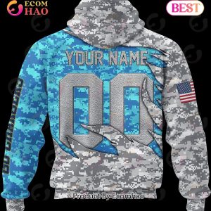 NFL Los Angeles Chargers Camo US 3D Hoodie