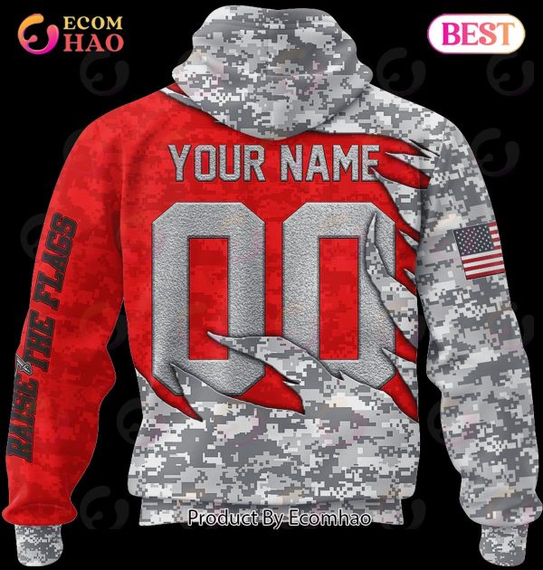 NFL Tampa Bay Buccaneers All Over Print 3D Hoodie USA Flag Camo