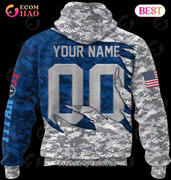 Tennessee Titans NFL Camo Team 3D Printed Hoodie