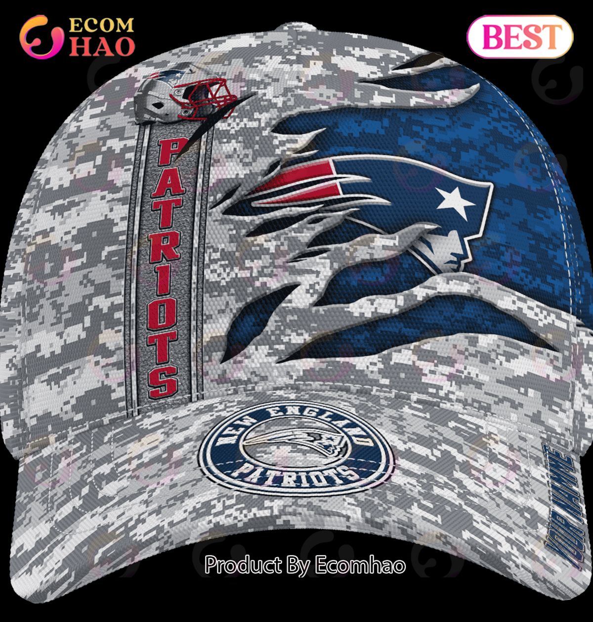 NFL New England Patriots Camo US Cap