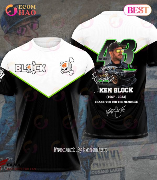 #43 Ken Block 1967 – 2023 Thank You For The Memories 3D T-Shirt