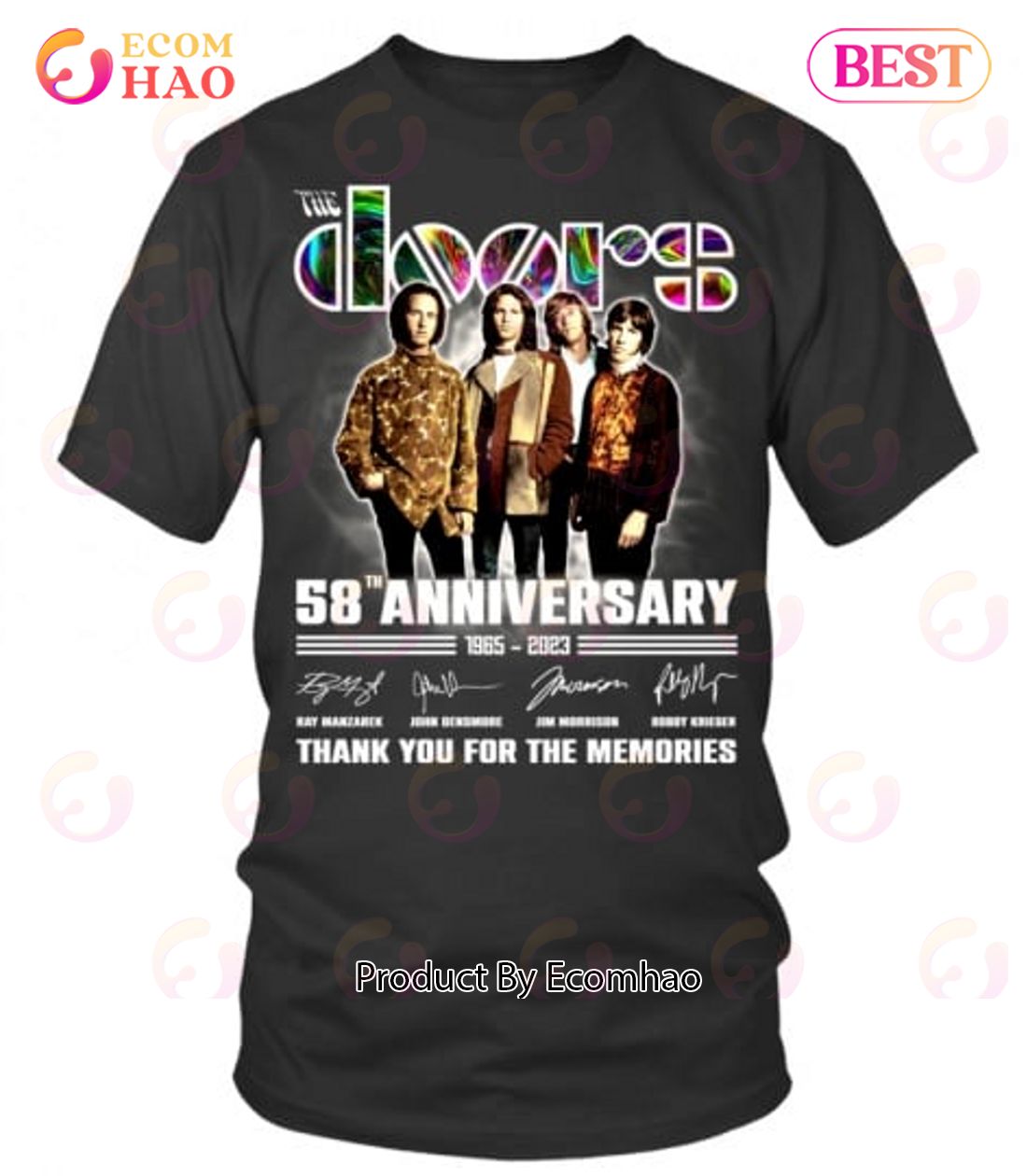 58th Anniversary 1965 – 2023 The Doors Thank You For The Memories T-Shirt