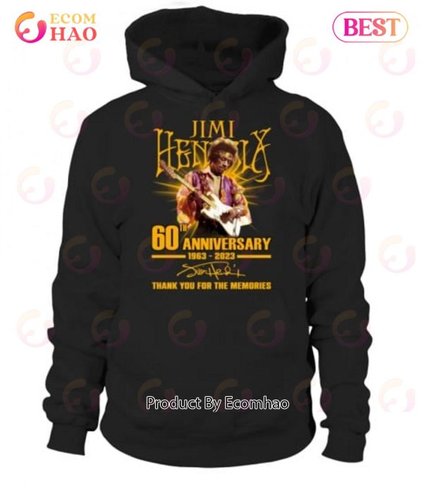 60th Anniversary 1963 – 2023 Jimi Hendrix  Thank You For The Memories T-Shirt