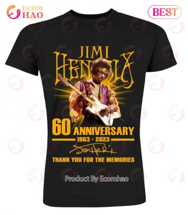 60th Anniversary 1963 – 2023 Jimi Hendrix  Thank You For The Memories T-Shirt