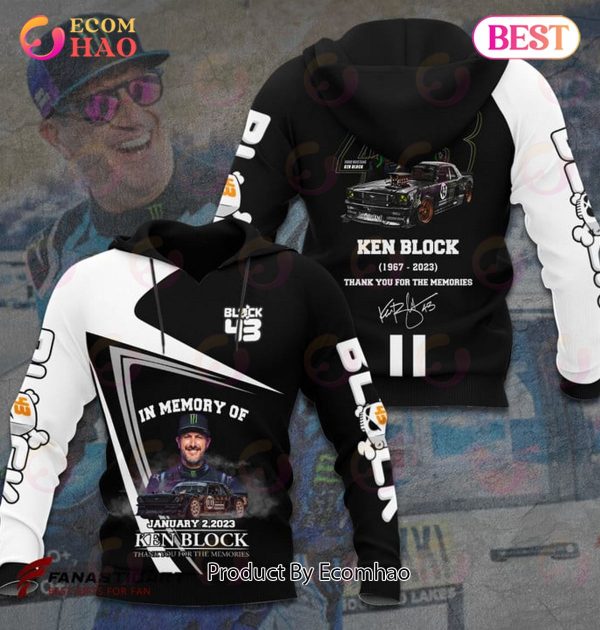 In Memory Of January 2, 2023 Ken Block Thank You For The Memories 3D T-Shirt