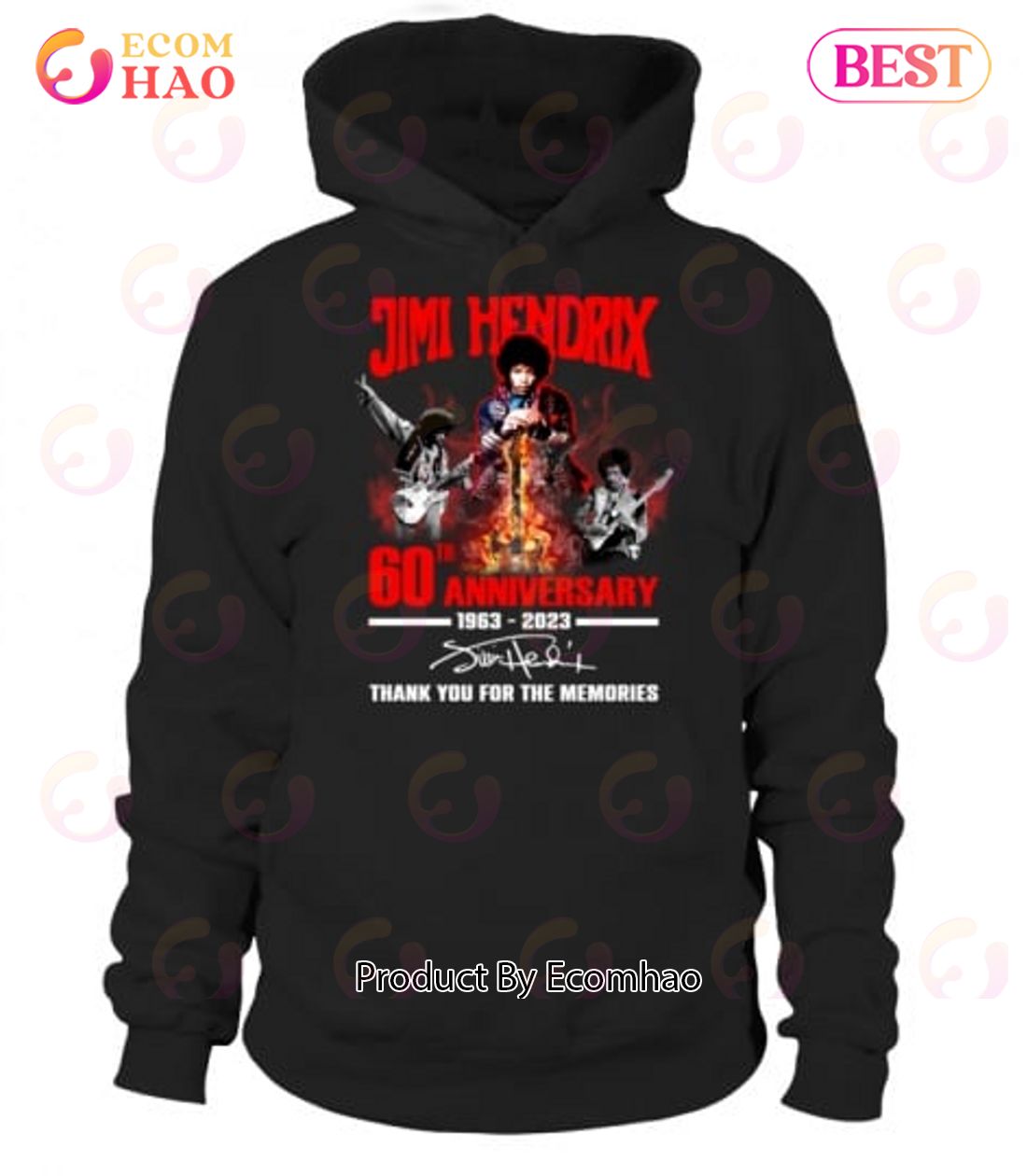 Jimi Hendrix 60th Anniversary 1963 – 2023 Thank You For The Memories T-Shirt