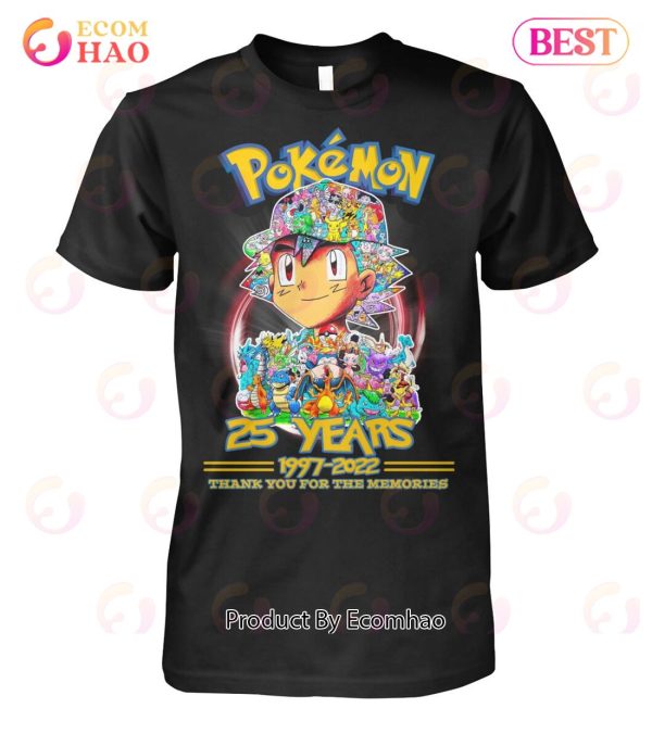Pokemon 25 Years 1997 – 2022 Thank You For The Memories T-Shirt