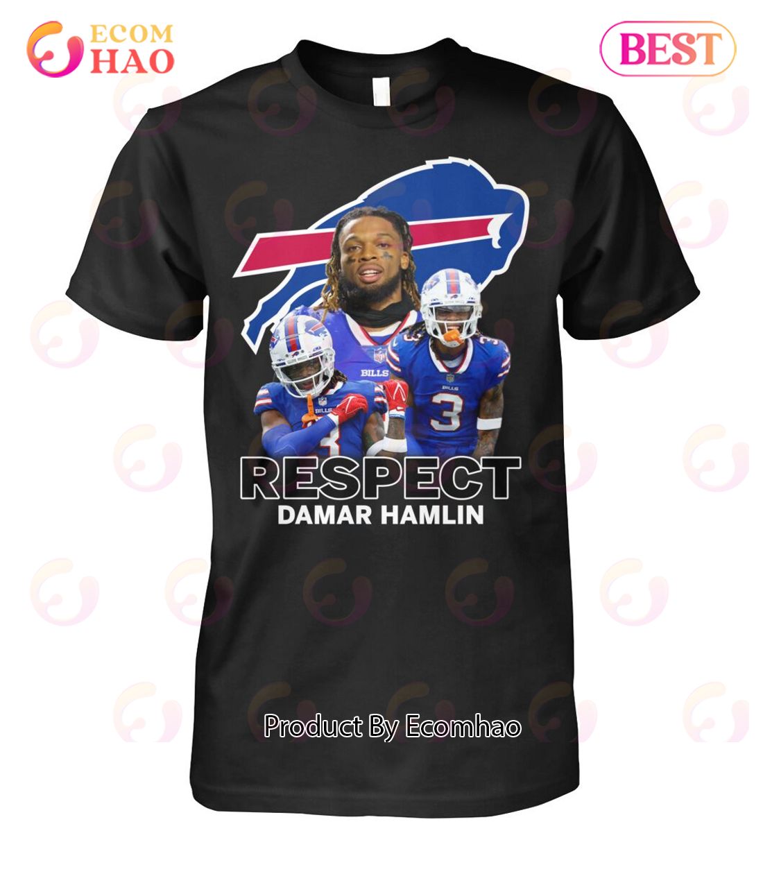 Respect Damar Hamlin  3 Unisex T-Shirt