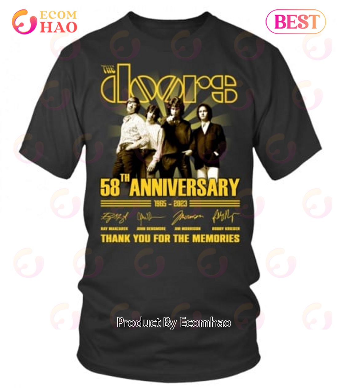 The Doors 58th Anniversary 1965 – 2023 Thank You For The Memories T-Shirt