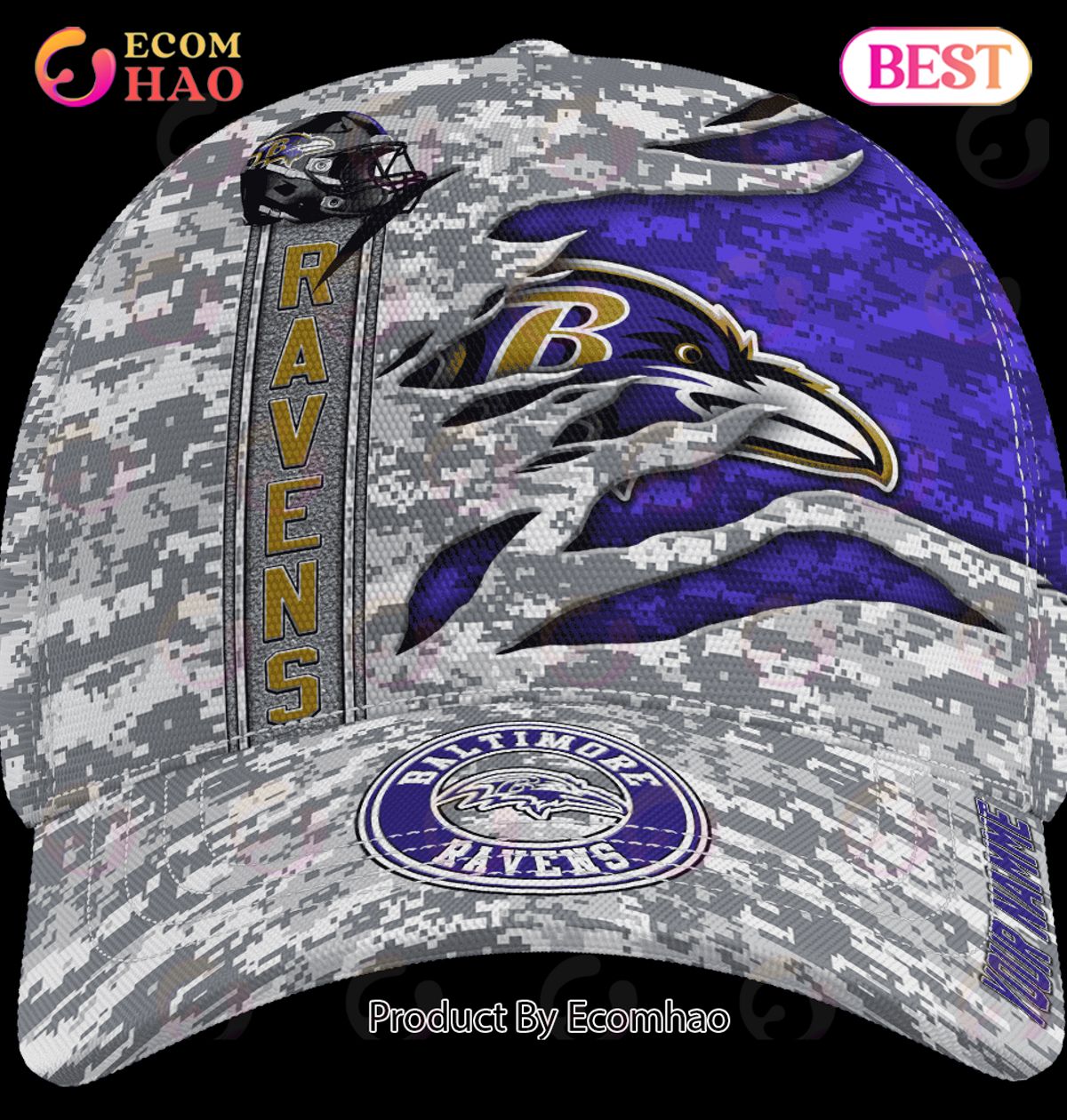 NFL Baltimore Ravens Camo US Cap
