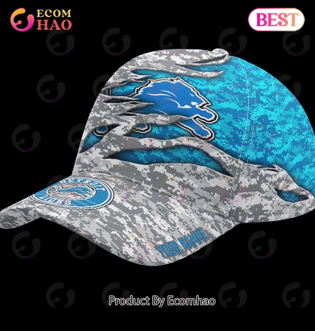 NFL Detroit Lions Camo US Cap