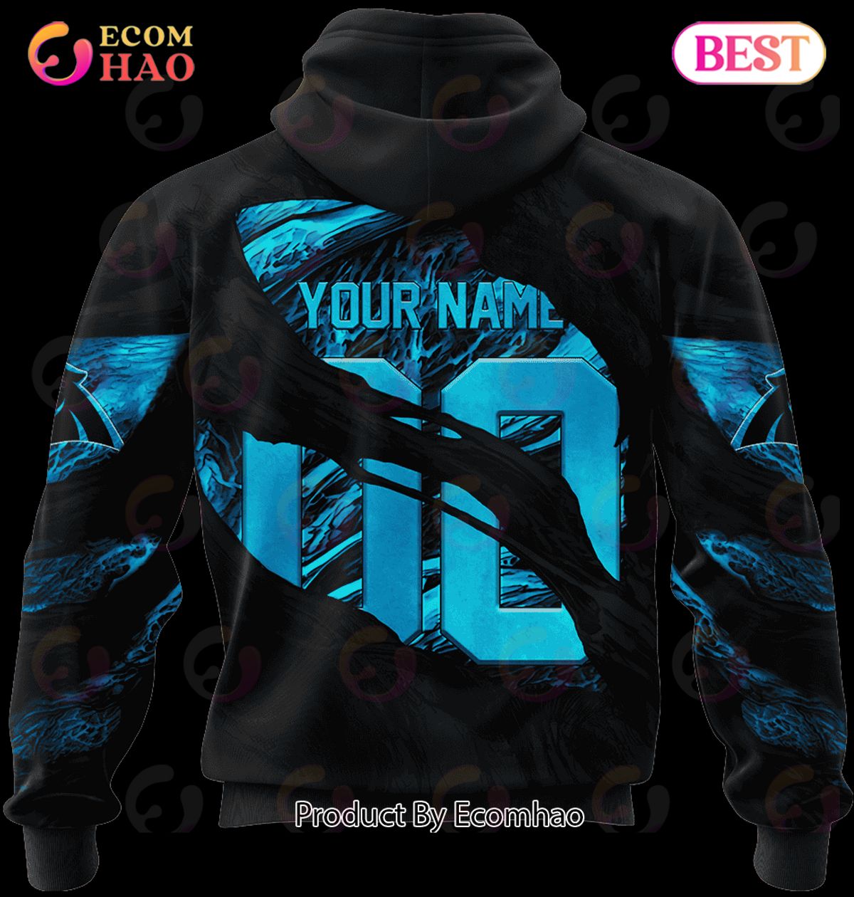 NFL Carolina Panthers Demon Eyes 3D Hoodie