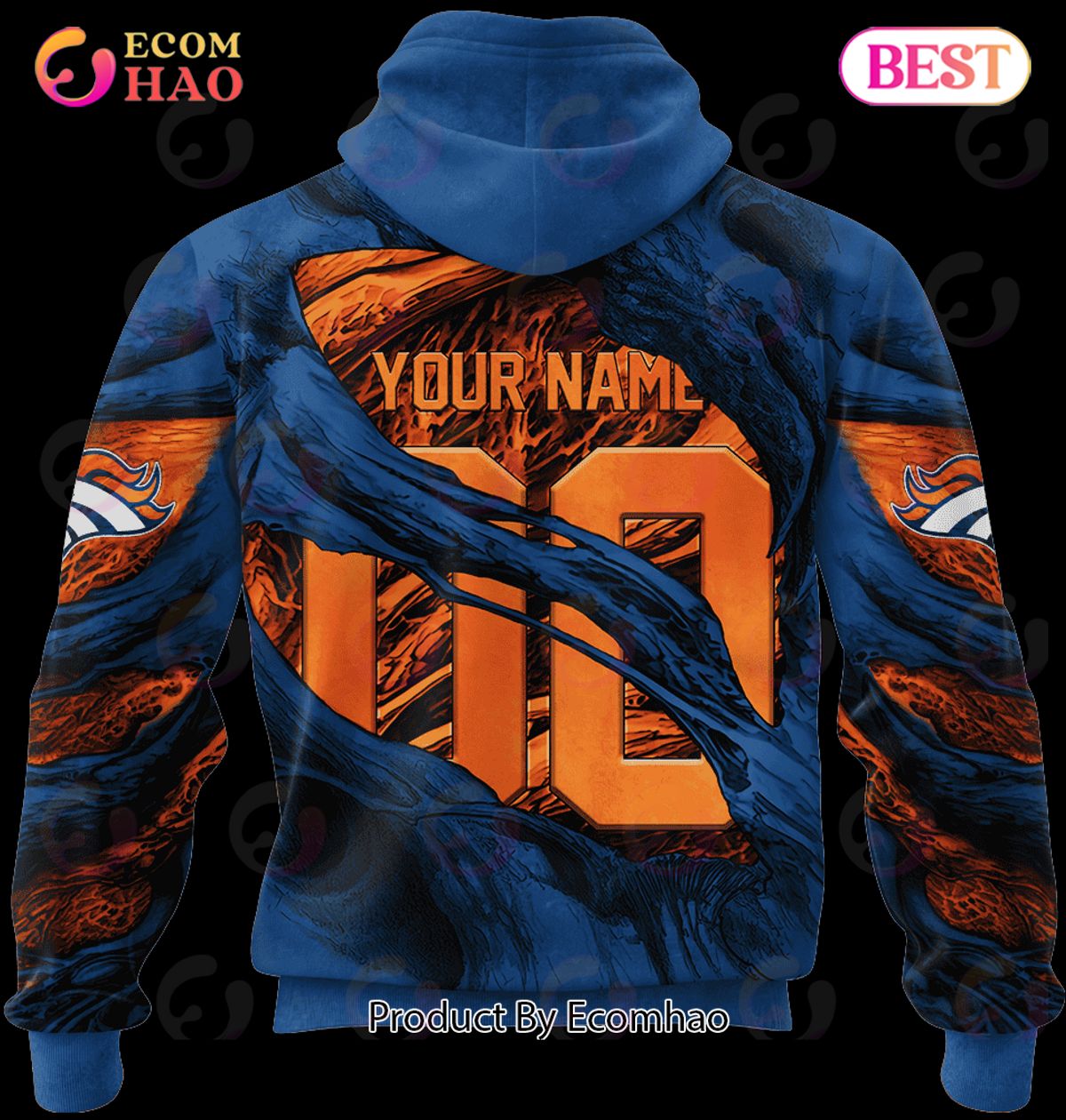 NFL Denver Broncos Demon Eyes 3D Hoodie