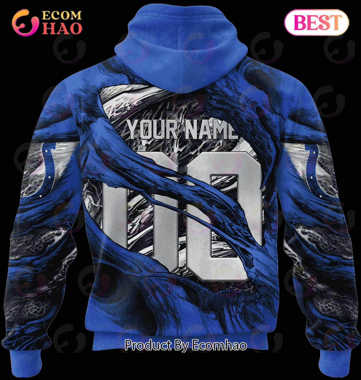 NFL Indianapolis Colts Demon Eyes 3D Hoodie