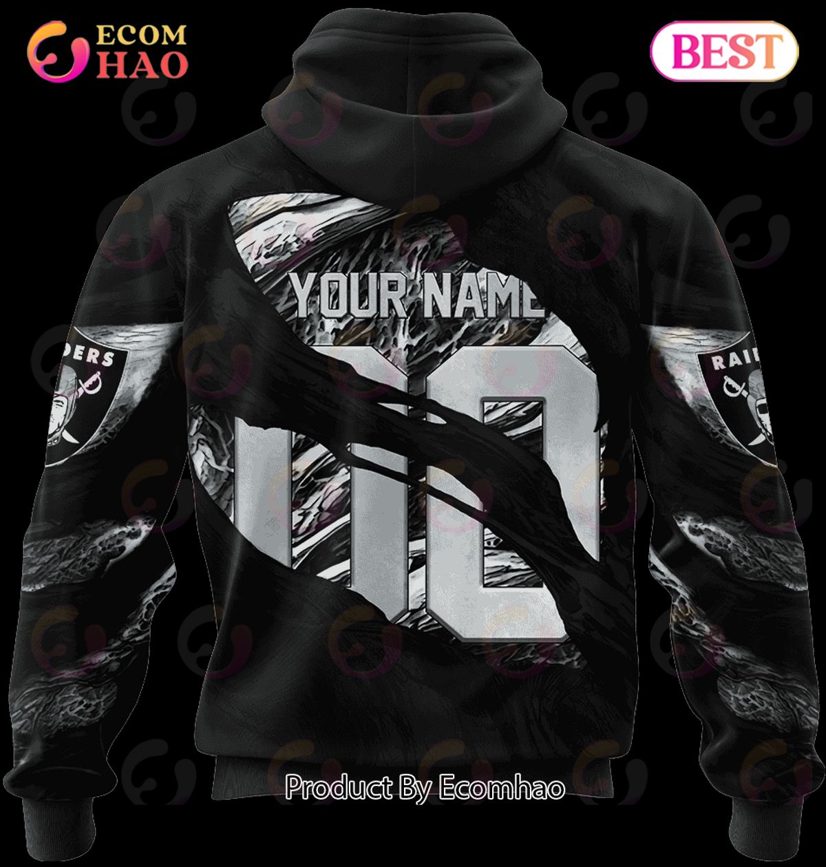 NFL Las Vegas Raiders Demon Eyes 3D Hoodie