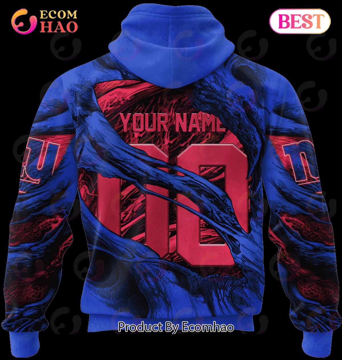 NFL New York Giants Demon Eyes 3D Hoodie