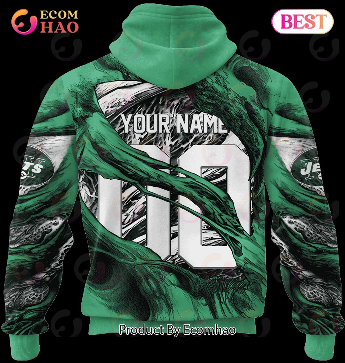 NFL New York Jets Demon Eyes 3D Hoodie