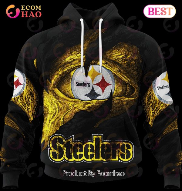 NFL Pittsburgh Steelers Demon Eyes 3D Hoodie