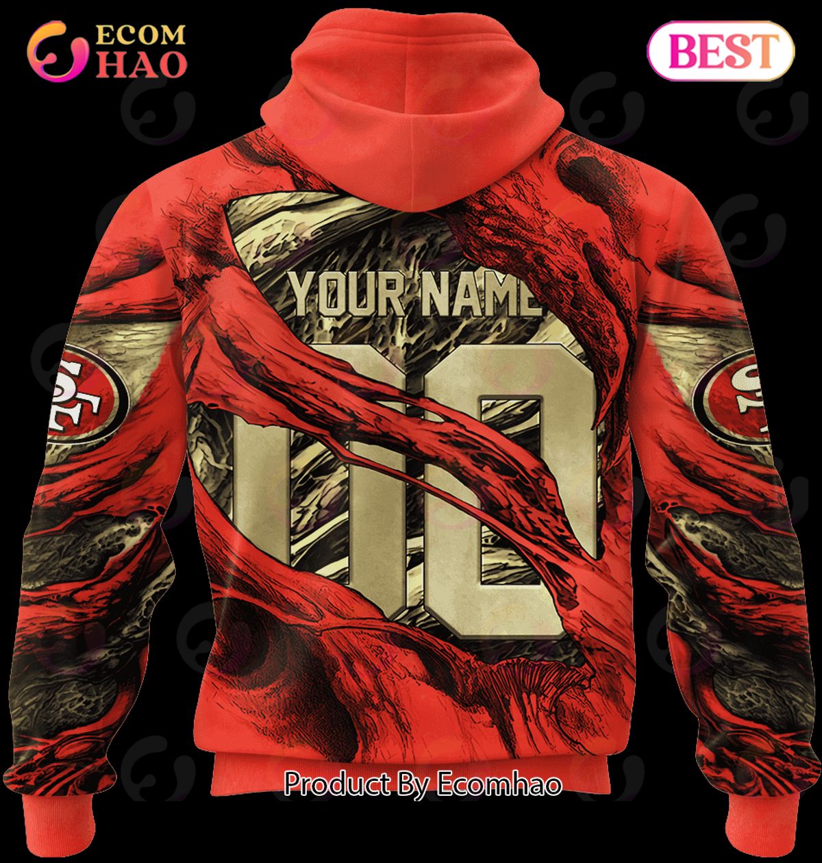 NFL San Francisco 49ers Demon Eyes 3D Hoodie