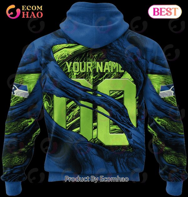 NFL Seattle Seahawks Demon Eyes 3D Hoodie