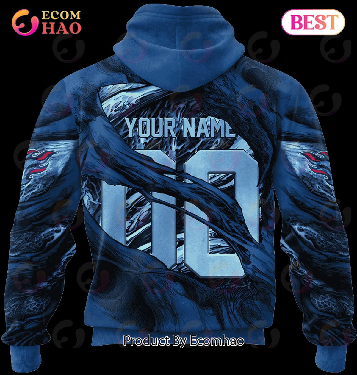 NFL Tennessee Titans Demon Eyes 3D Hoodie