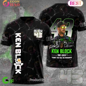 Block 43 Thank You For The Memories Ken Block 1967 – 2023 3D T-Shirt
