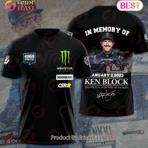 In Memory Of January 2, 2023 Ken Block Thank You For The Memories Hoonigan 3D T-Shirt