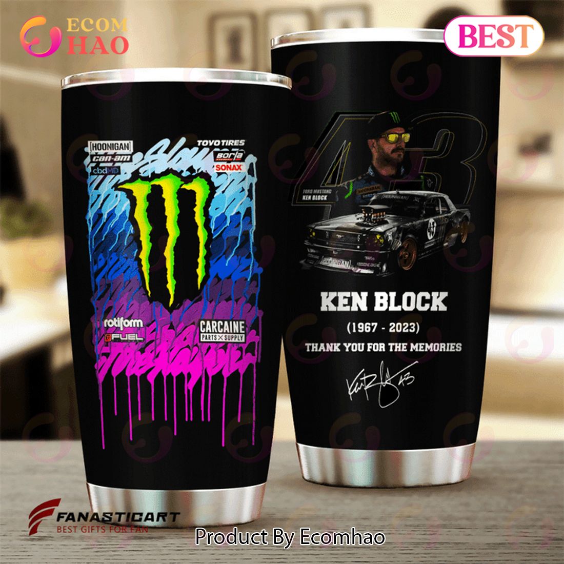 Ken Block Tumbler Cup Thank You For The Memories