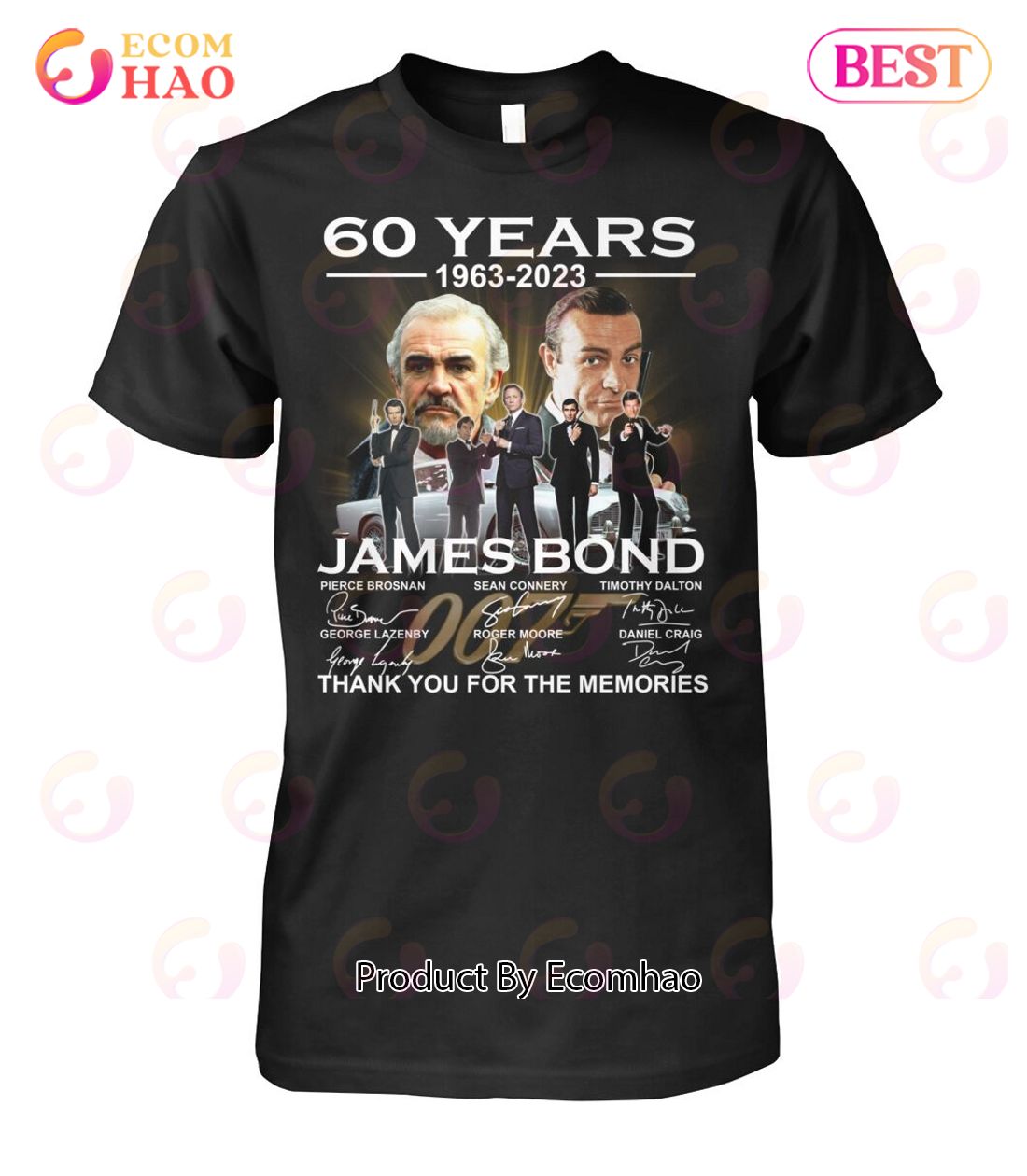 60 Years 1963 – 2023 James Bond Thank You For The Memories T-Shirt
