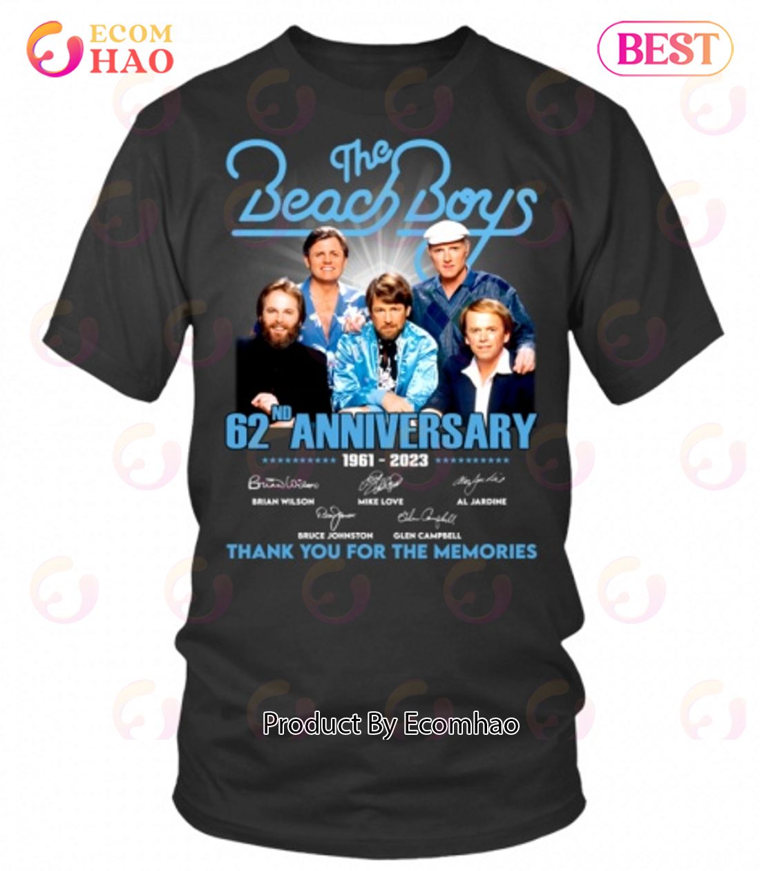 62nd Anniversary 1961 – 2023 The Beach Boys Thank You For The Memories T-Shirt