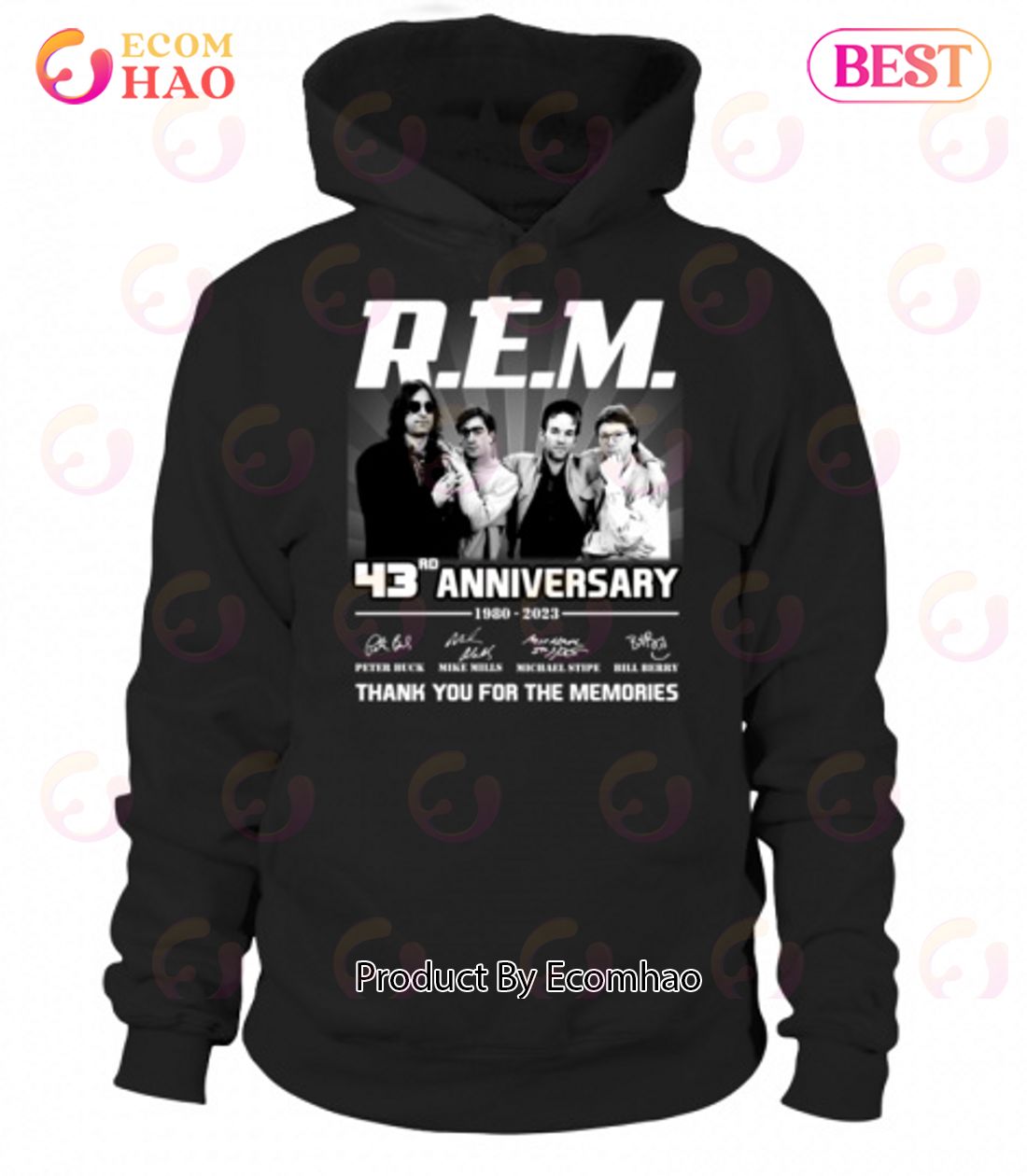 R.E.M. 1 BK 43rd Anniversary 1980 – 2023 Thank You For The Memories T-Shirt